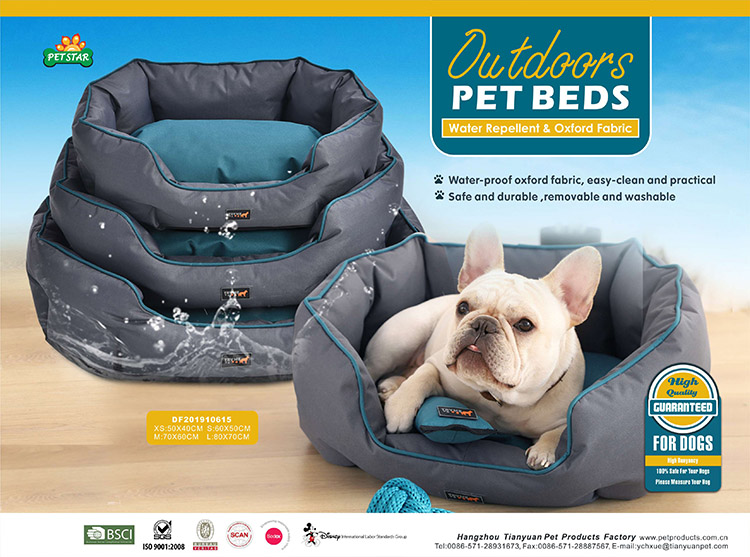 Waterproof Oxford Fabric Easyclean Practical Safe Durable Removable Washable Outdoor Dog Bed