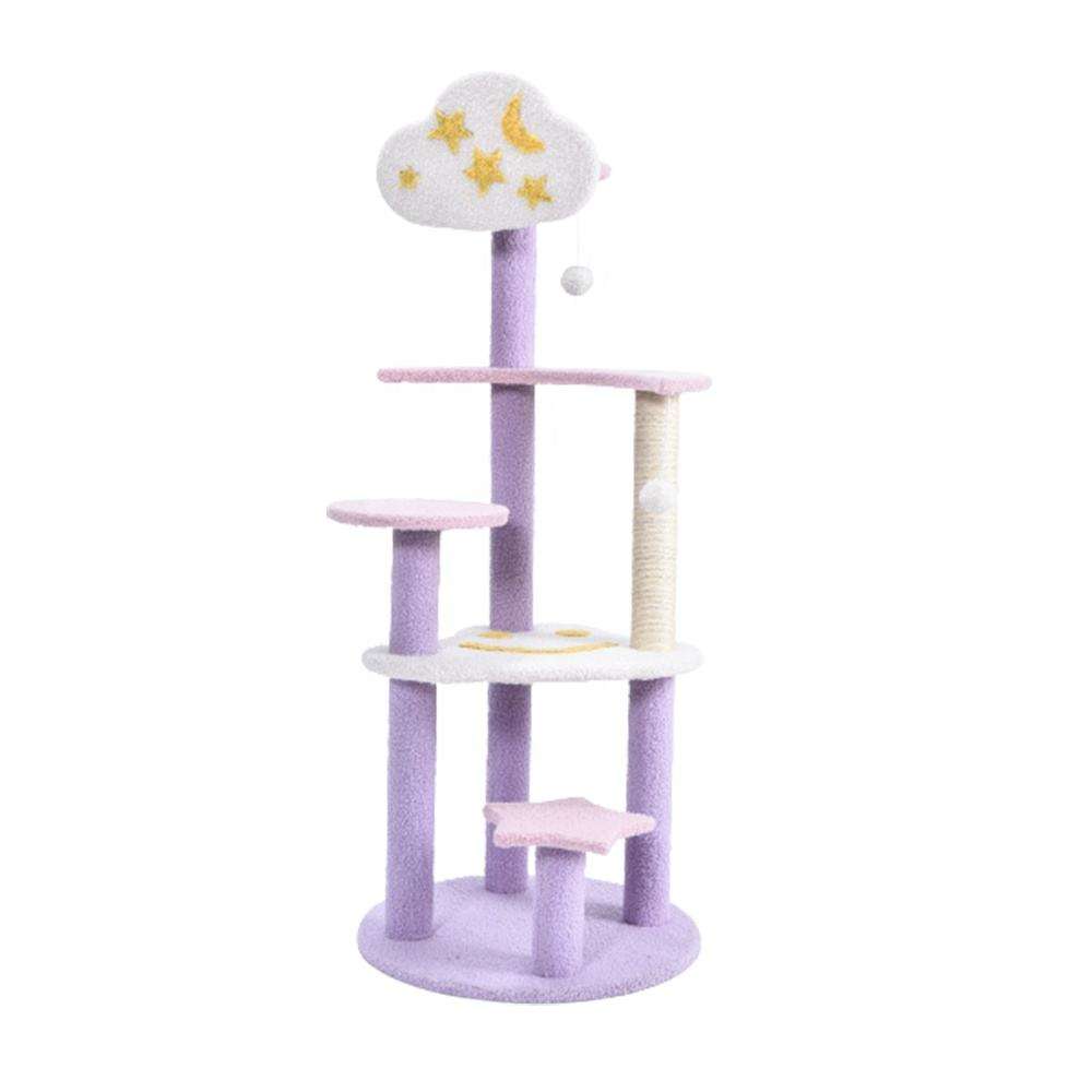 Purple Color Cloud And Moon Cat Tree Buy moon and cloud cat tree